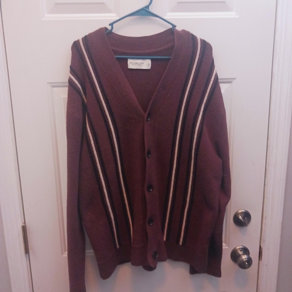 Men's Brown Striped Sweater - Picture 1 of 8